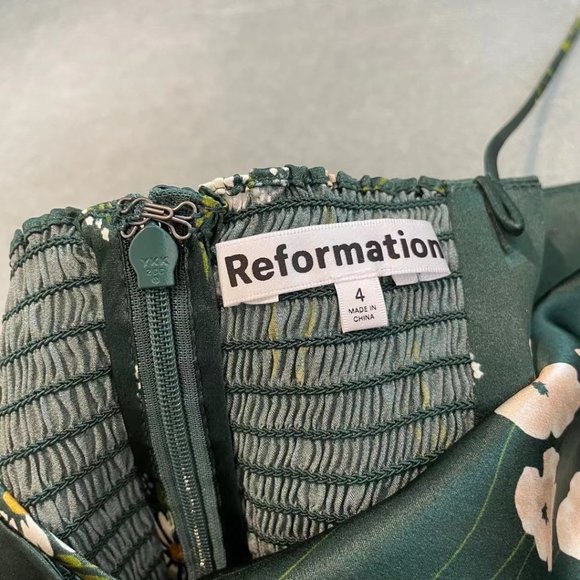 Reformation Frankie Silk Dress in Buena - Picture 10 of 11